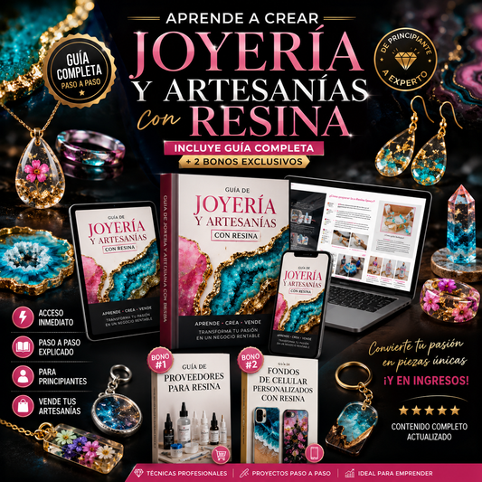Emprende desde Casa con Resina - Joyerías y Artesanías